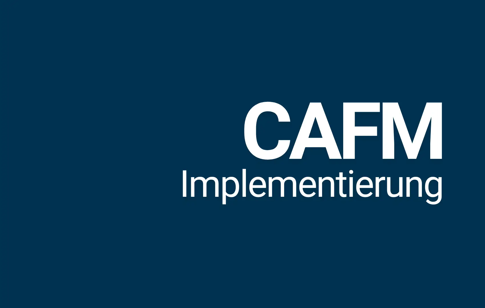 CAFM-Implementierung