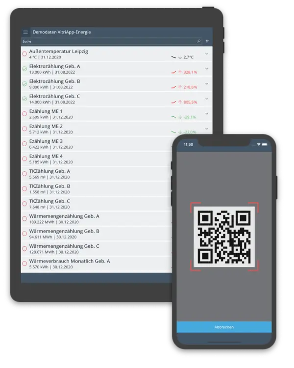 Mobile Zählerablesung – VITRICON® ENERGIE
